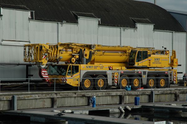 Demag AC350 crane at work - Old Pond publishing days