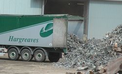 3 Waste being extruded from a Hargreaves Volvo