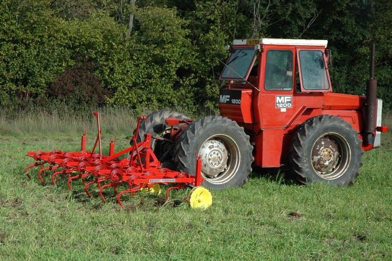 4 MF 1200 with MF 39 3-leaf spring cultivator, driver Russell Diggle