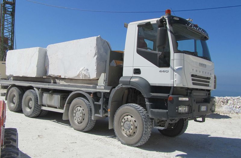 Iveco Trakker 440 loaded with marble