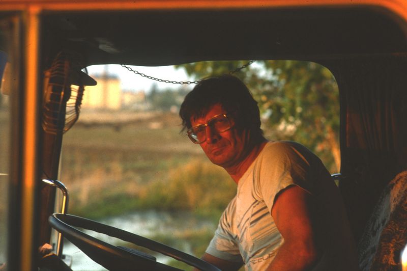 Graham Davies in cab